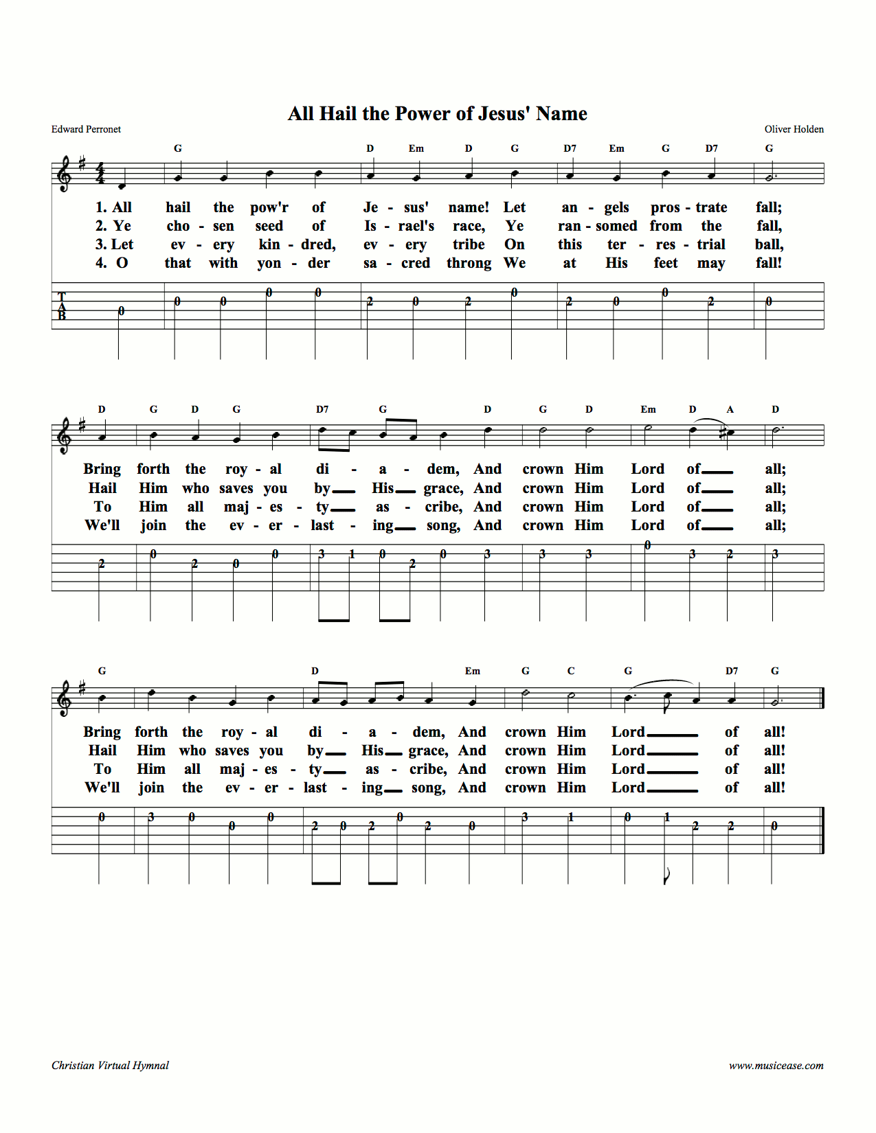 Lead Sheet with Tablature